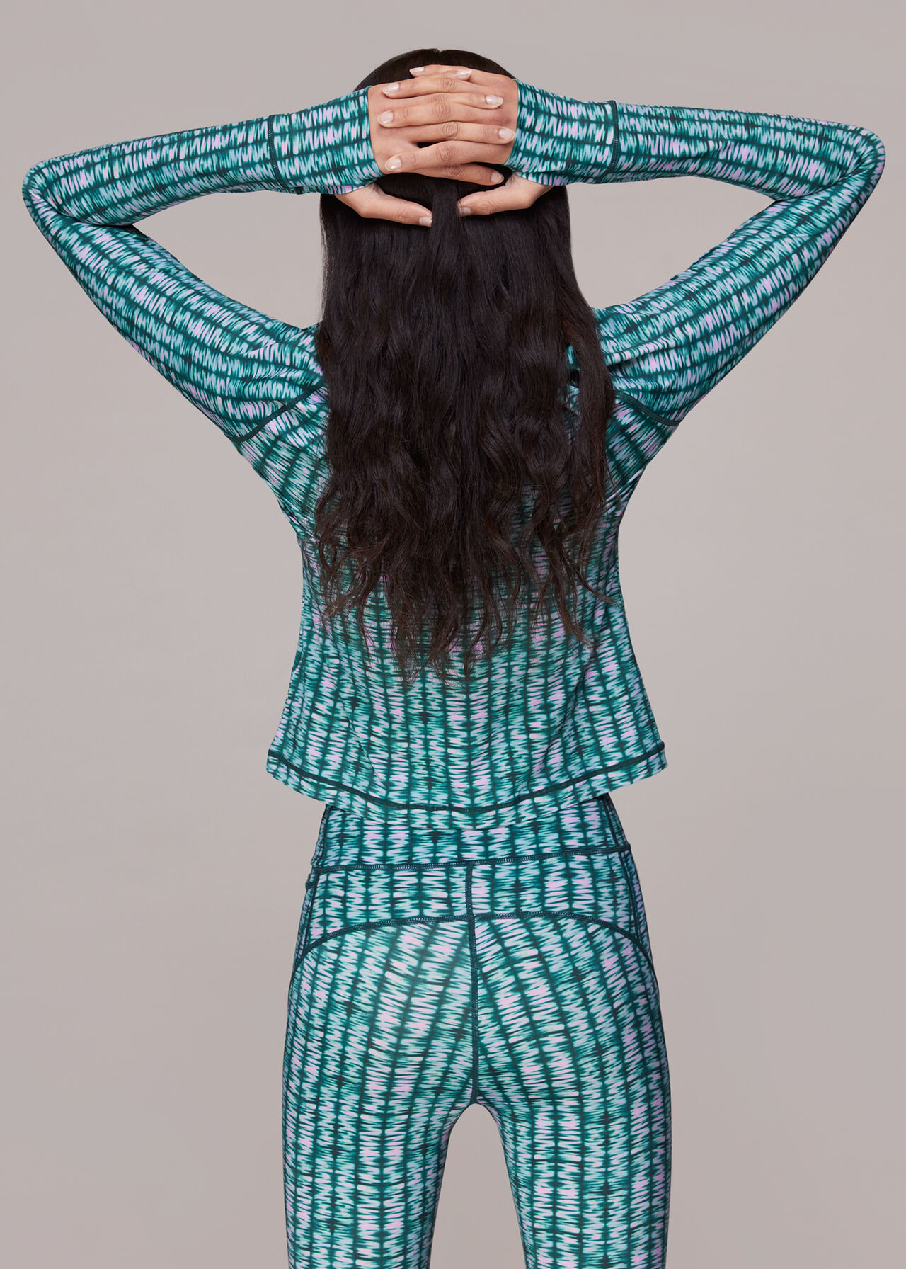 Abstract Wave Zip Sports Top